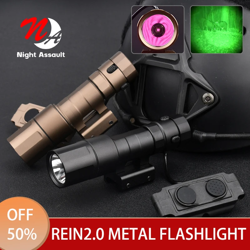 WADSN REIN2.0 IR Flashlight LED Whitelight 1000lm Airsoft Gun Hunting Light M300 Airsoft Tactical Weapon Lamp
WADSN REIN2.0 IR Flashlight LED Whitelight 1000lm Airsoft Gun Hunting Light M300 Airsoft Tactical Weapon Lamp