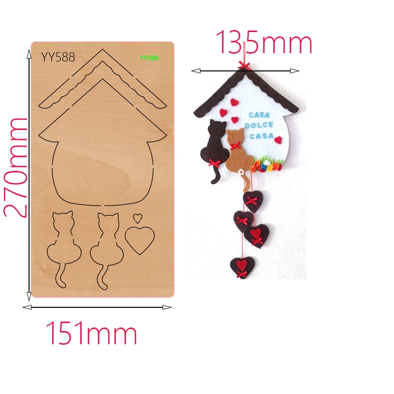 Wooden die cutting die small house knife die YY588 is compatible with most manual die cutting
Wooden die cutting die small house knife die YY588 is compatible with most manual die cutting
