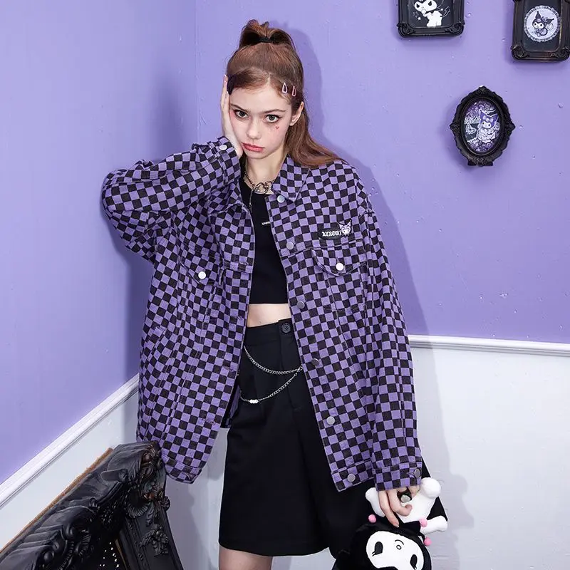 Kawaii Sanrio Girls Cartoon Loose Denim Jacket Kuromi Cute Anime Student Outdoor Plaid Tops Jk Uniform Coat Christmas Gifts
Kawaii Sanrio Girls Cartoon Loose Denim Jacket Kuromi Cute Anime Student Outdoor Plaid Tops Jk Uniform Coat Christmas Gifts