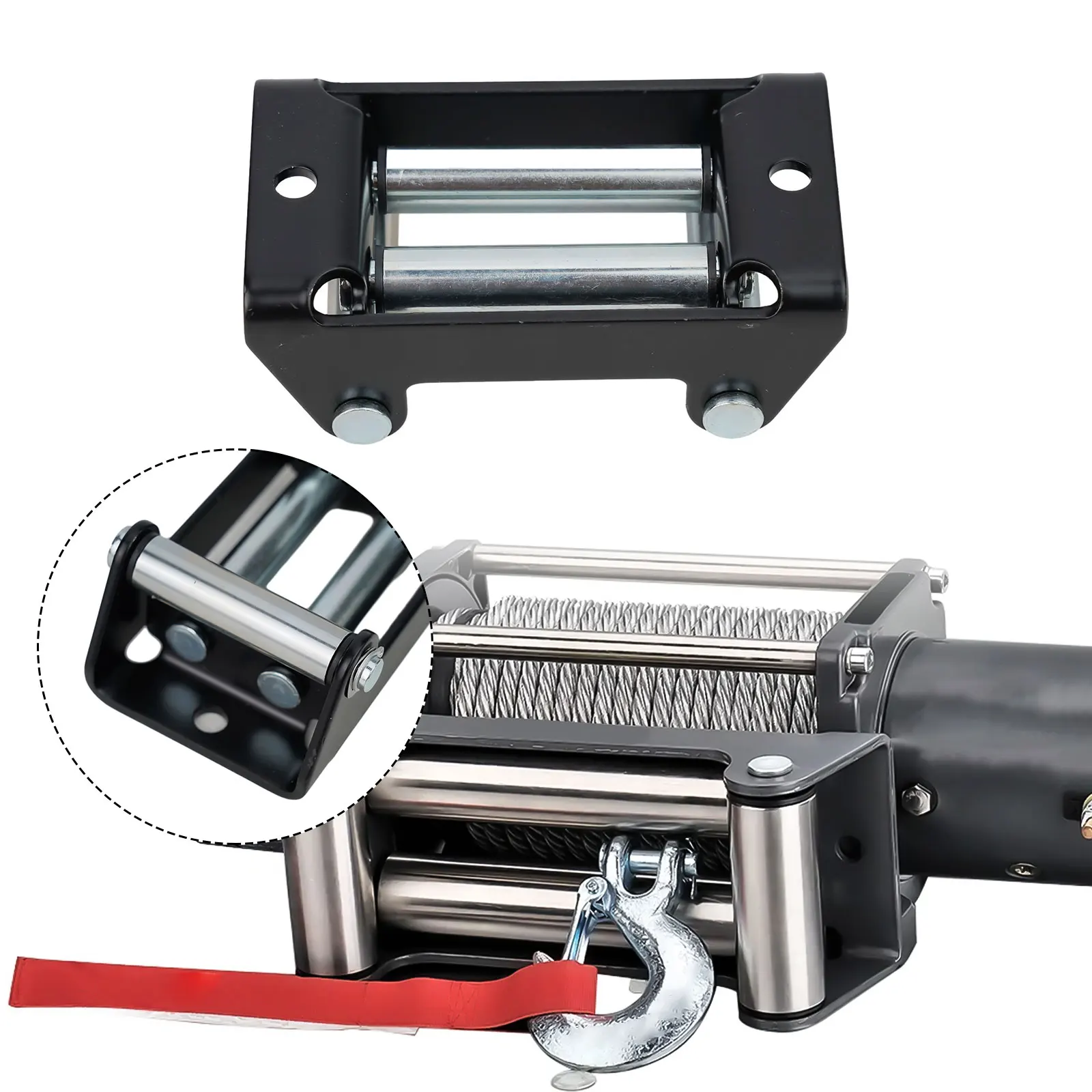 Premium Steel ATV Roller Fairlead Durable and Wear resistant Compatible with Most Winch Brands 2000LB/4500LB Capacity
Premium Steel ATV Roller Fairlead Durable and Wear resistant Compatible with Most Winch Brands 2000LB/4500LB Capacity