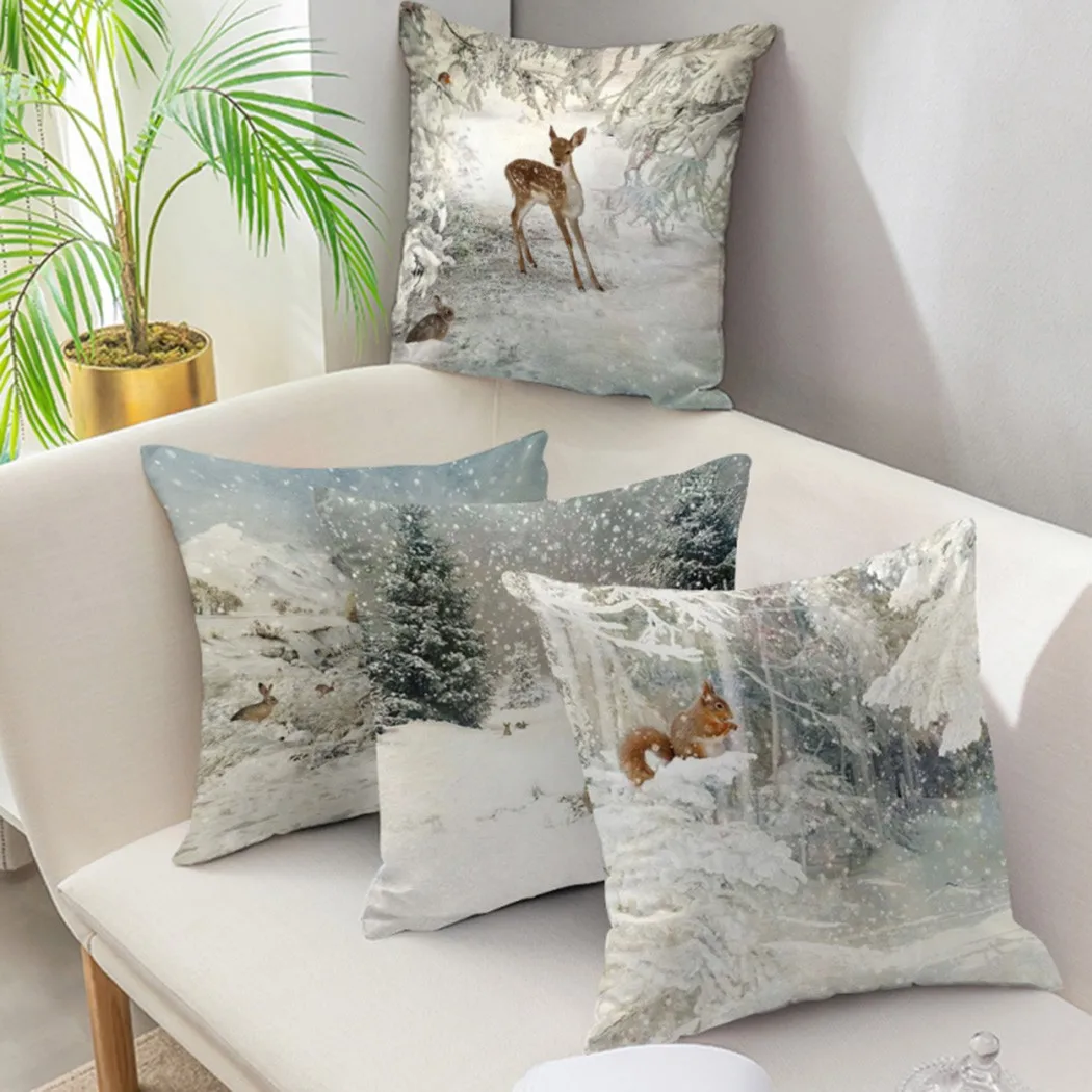 Christmas Cushion Cover For Sofa Linen Pillowcase Pillows Covers Elk Rabbit Snowman Pattern For Household Car Xmas Decor 45x45cm
Christmas Cushion Cover For Sofa Linen Pillowcase Pillows Covers Elk Rabbit Snowman Pattern For Household Car Xmas Decor 45x45cm