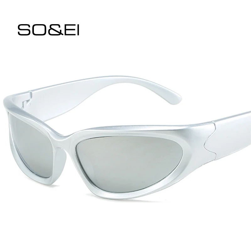 SO&EI Retro Cat Eye Men Y2K Punk Sunglasses Fashion Colorful Mirror Shades UV400 Goggles Women Sports Driving Sun Glasses
SO&EI Retro Cat Eye Men Y2K Punk Sunglasses Fashion Colorful Mirror Shades UV400 Goggles Women Sports Driving Sun Glasses