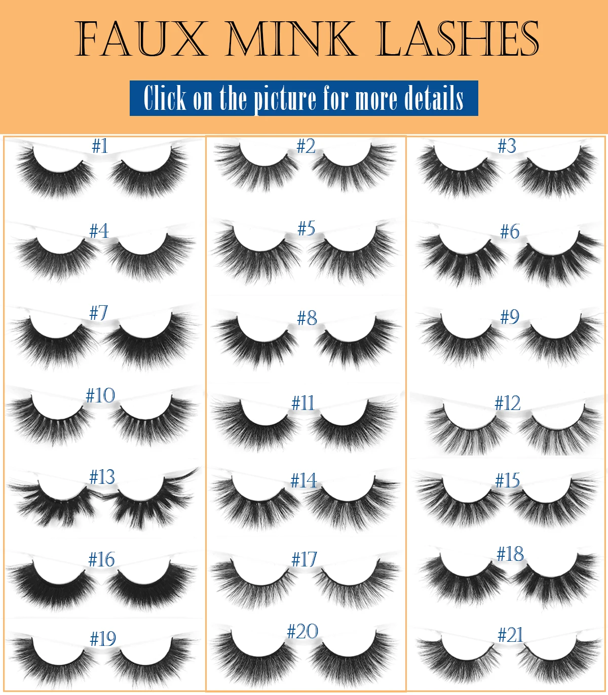 All Style Lashes False Real Mink Silk Lashes Colorful False Lashes Super Long Eyelashes
All Style Lashes False Real Mink Silk Lashes Colorful False Lashes Super Long Eyelashes