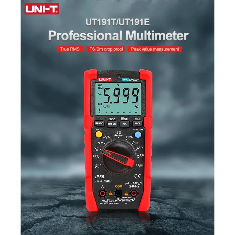UNI-T Tester Digital Multimeter Profesional UT191T True RMS Auto Range DMM 20A Ammeter 600V Count 6000 DC AC Capacitor
UNI-T Tester Digital Multimeter Profesional UT191T True RMS Auto Range DMM 20A Ammeter 600V Count 6000 DC AC Capacitor