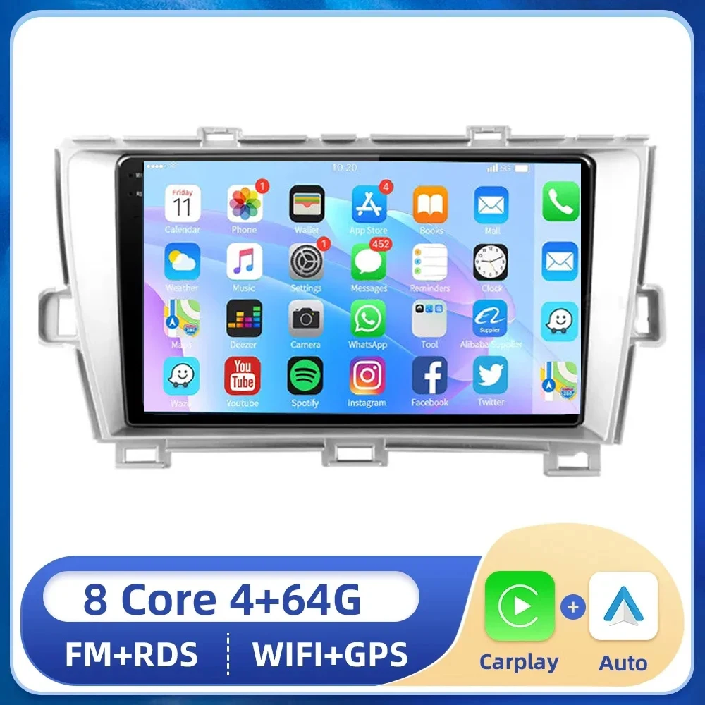 

2DIN Car Multimedia video Player Android Radio For Toyota Prius XW30 30 2009 - 2014 2015 GPS Navigation 2din Stereo Head Unit