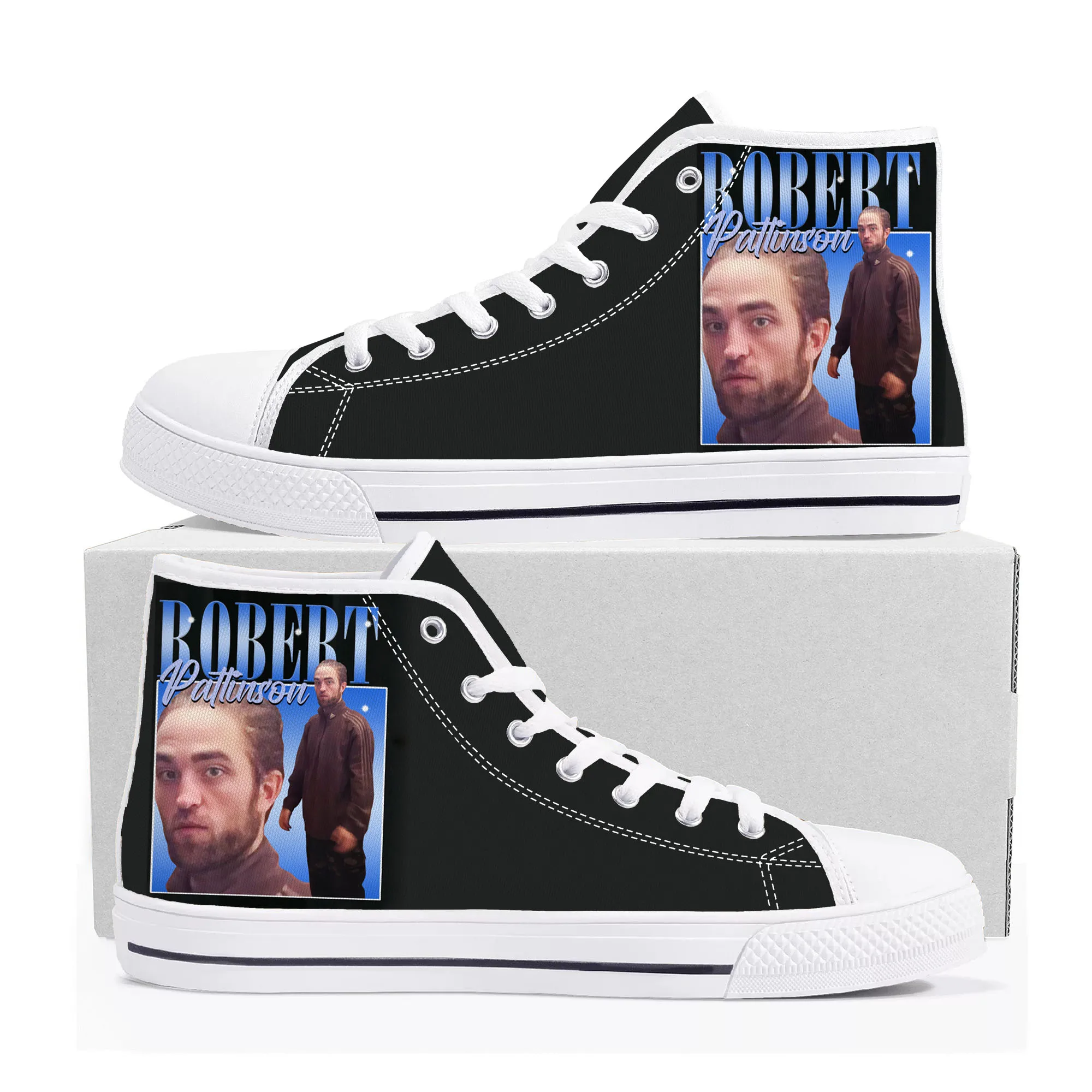 Hot Robert Pattinson Standing Meme High Top Sneakers High Quality Mens Womens Teenager Canvas Sneaker Casual Shoes Custom Shoe
Hot Robert Pattinson Standing Meme High Top Sneakers High Quality Mens Womens Teenager Canvas Sneaker Casual Shoes Custom Shoe