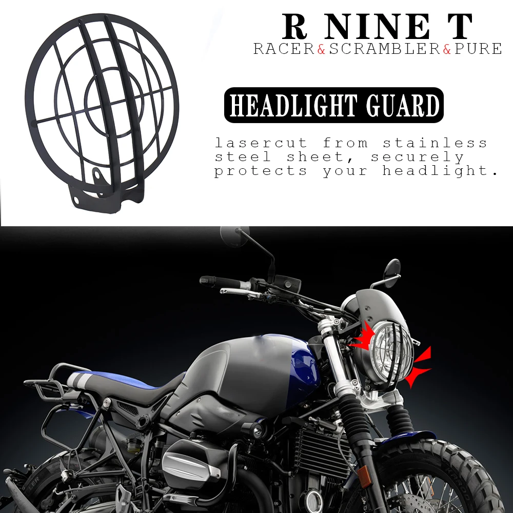 Motorcycle Accessories Headlight Grille Cover Protection HeadLamp Guard For BMW R NINET Scrambler R NINE T Pure RnineT Racer R9T
Motorcycle Accessories Headlight Grille Cover Protection HeadLamp Guard For BMW R NINET Scrambler R NINE T Pure RnineT Racer R9T