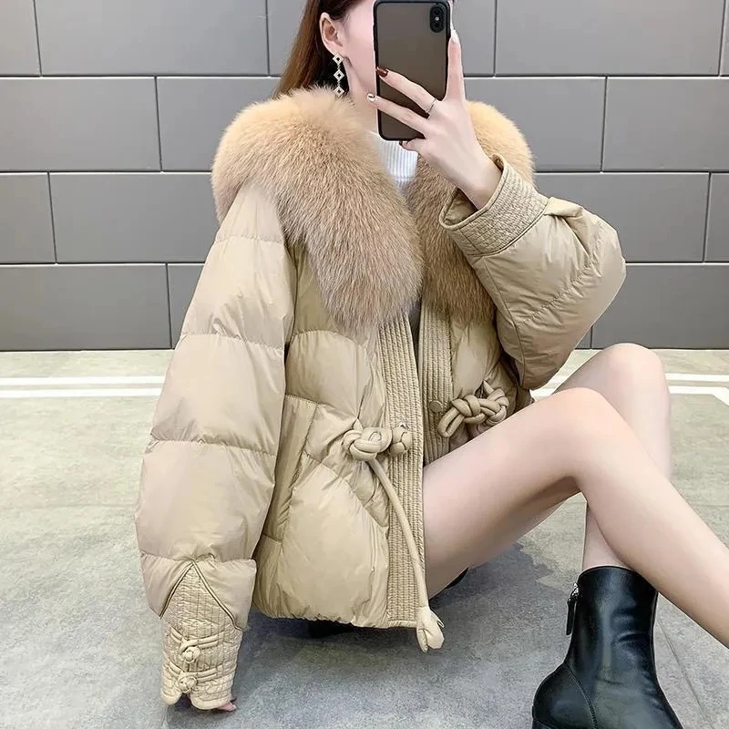 Women's Winter Down Jacket Temperament High-Grade 2023 New High quality Imitation Fox Hair Collar Short Solid Color Bread Coat
Women's Winter Down Jacket Temperament High-Grade 2023 New High quality Imitation Fox Hair Collar Short Solid Color Bread Coat