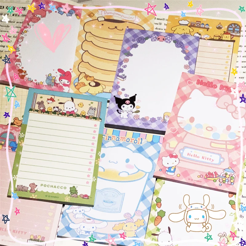 Sanrioed Notepad Tearable Diy Material Kawaii Students Noyebook Diary Books Anime Pochacco Hello Kitty Kuromi Cute Girls Gift
Sanrioed Notepad Tearable Diy Material Kawaii Students Noyebook Diary Books Anime Pochacco Hello Kitty Kuromi Cute Girls Gift
