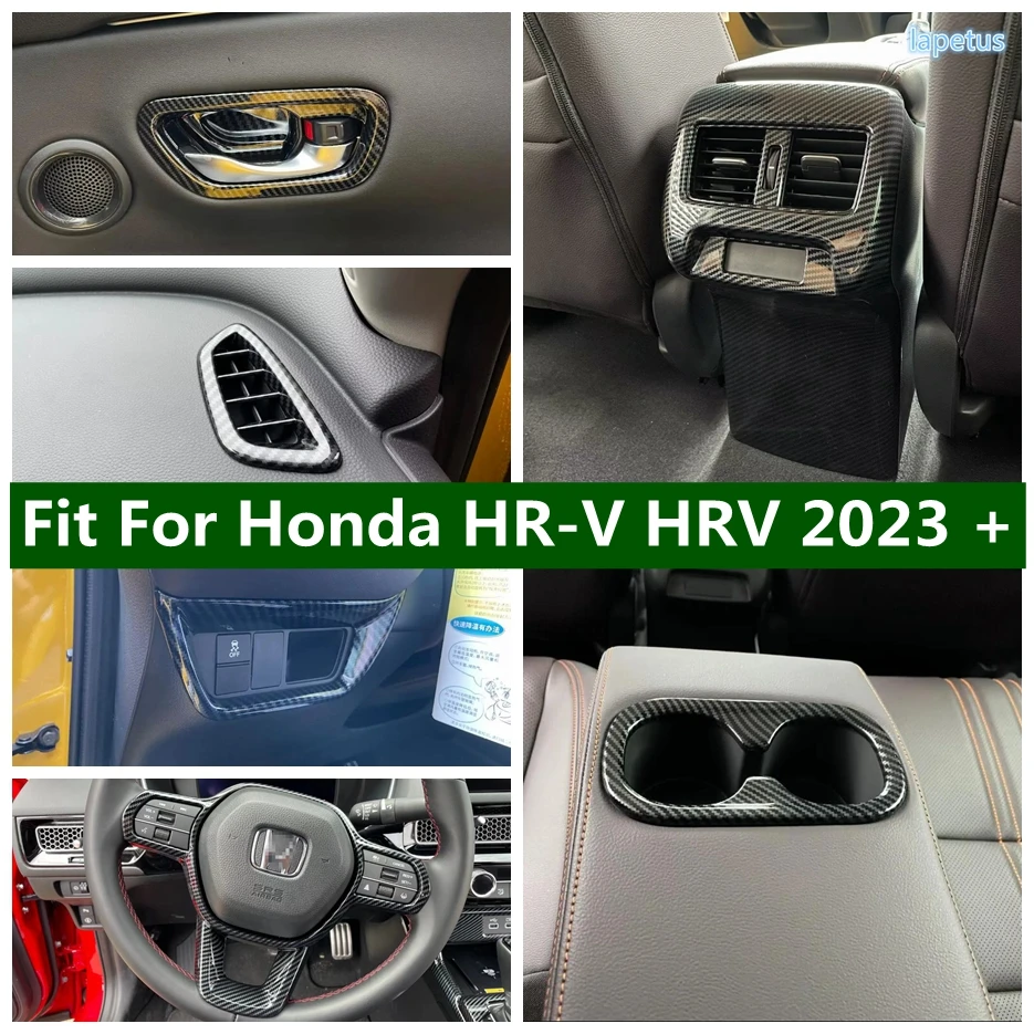 Air Outlet / Cup Holder / Armrest Box Anti Kick Panel Cover Trim For Honda HR-V HRV 2023 Carbon Fiber Car Interior Accessories
Air Outlet / Cup Holder / Armrest Box Anti Kick Panel Cover Trim For Honda HR-V HRV 2023 Carbon Fiber Car Interior Accessories