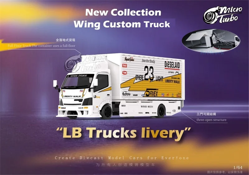 Микро турбо 1:64 HINO 300 серия пользовательский грузовик GullWing LB облегченная вспышка № 23 литая модель автомобиля
Микро турбо 1:64 HINO 300 серия пользовательский грузовик GullWing LB облегченная вспышка № 23 литая модель автомобиля