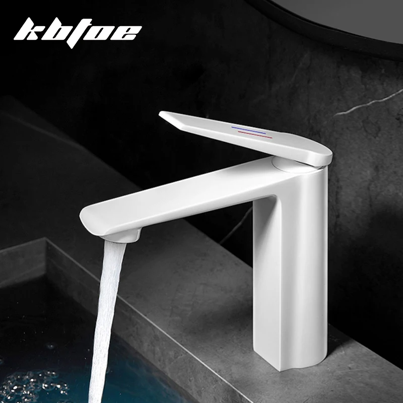 White Modern Brass Basin Faucet Hot and Cold Water Sink Mixer Tap Single Handle Vessel Crane Toilet Washbasin Faucet Gray Black
White Modern Brass Basin Faucet Hot and Cold Water Sink Mixer Tap Single Handle Vessel Crane Toilet Washbasin Faucet Gray Black