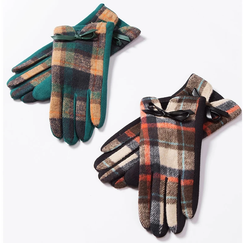 Winter Gloves Women Sweet Butterfly Touch Screen Fingerless Gloves girls Plaid Cycling driving Mittens Female mitaine femme
Winter Gloves Women Sweet Butterfly Touch Screen Fingerless Gloves girls Plaid Cycling driving Mittens Female mitaine femme
