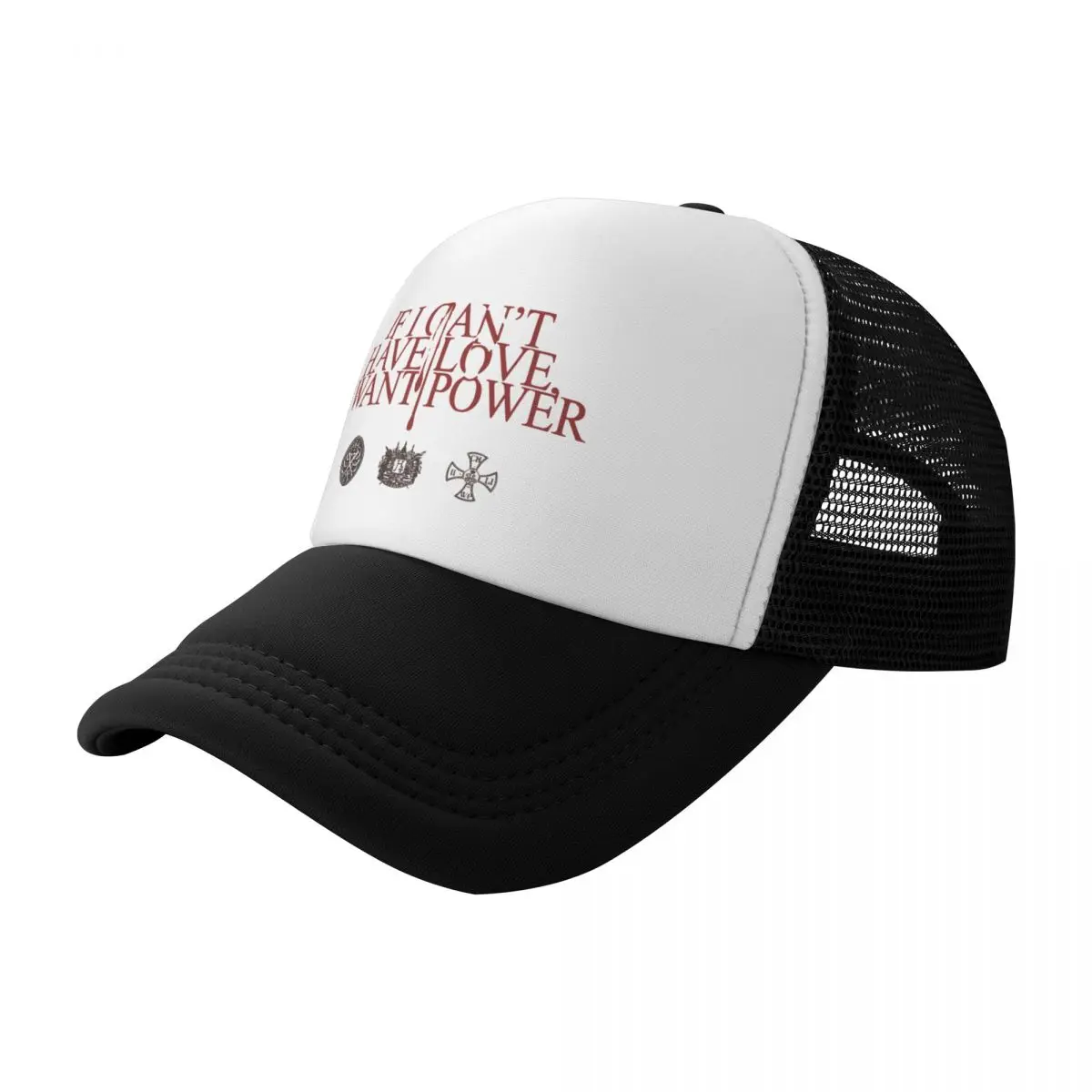 

If I Can't Have Love, I Want Power - HalseytextRed Version Baseball Cap Anime Hat western Hat Sunscreen Beach Men's Hats Women's