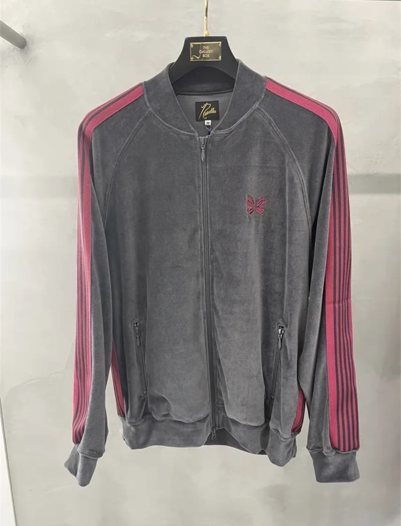 NewVelvet Stripe Needles Jacket Men Women Butterfly Embroidery Coat AWGE Outerwear gym y2k
NewVelvet Stripe Needles Jacket Men Women Butterfly Embroidery Coat AWGE Outerwear gym y2k