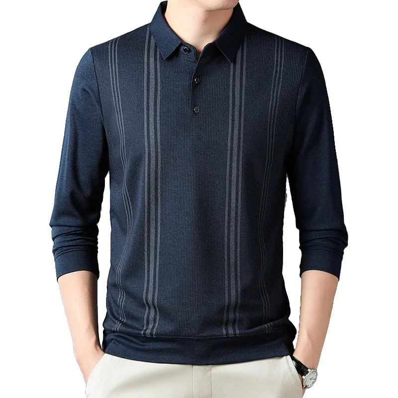 Fashion Men's Casual POLO Shirt Striped Lapel Top Comfortable Daily Men's Clothing Long Sleeved POLO Winter
Fashion Men's Casual POLO Shirt Striped Lapel Top Comfortable Daily Men's Clothing Long Sleeved POLO Winter