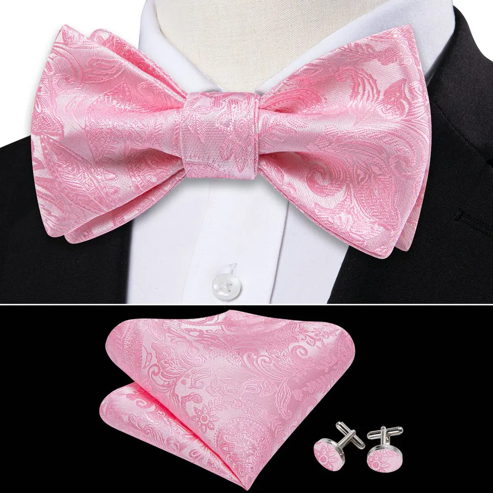 Luxury Men Bowtie Peach Pink Silk Pocket Square Cufflinks Set Novelty Butterfly-Tie Groom Wedding Party Gift Designer Barry.Wang
Luxury Men Bowtie Peach Pink Silk Pocket Square Cufflinks Set Novelty Butterfly-Tie Groom Wedding Party Gift Designer Barry.Wang