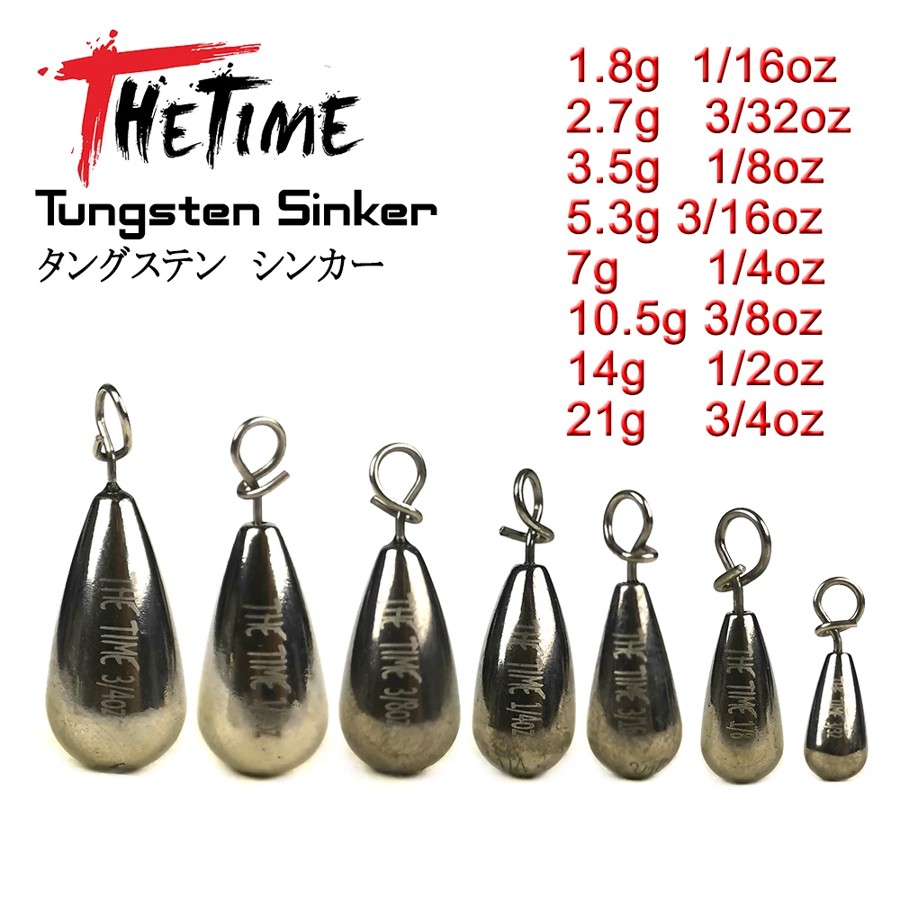 THETIME 1.8-21g Drop Shot Tungsten Sinker Weights Soft Lure Free Rig Hook Connector line Sinkers For Bass Fishing Accessories
THETIME 1.8-21g Drop Shot Tungsten Sinker Weights Soft Lure Free Rig Hook Connector line Sinkers For Bass Fishing Accessories