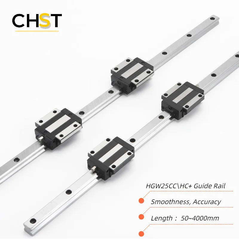 

2pc 25mm Accuracy HGR25 Linear Guide Rail 200mm to 1600mm + 4pc Block HGH25CA HGW25CC CNC XYZ Automatic Wooden Engraving Machine