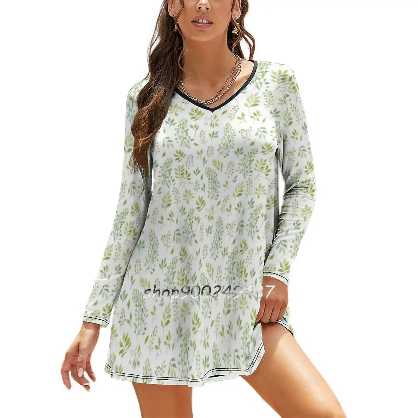 Watercolor Leaves Pattern Elegant Party Women Dress Slim V Neck Long Sleeve Dress Casual Dresses Pattern Seamless Watercolor
Watercolor Leaves Pattern Elegant Party Women Dress Slim V Neck Long Sleeve Dress Casual Dresses Pattern Seamless Watercolor