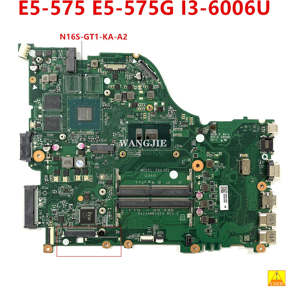 Used NBGG71100C NB.GG711.00C For Acer Aspire E5-575 E5-575G Laptop Motherboard DAZAAMB16E0 SR2UW I3-6006U CPU 940MX 2G GPU 
Used NBGG71100C NB.GG711.00C For Acer Aspire E5-575 E5-575G Laptop Motherboard DAZAAMB16E0 SR2UW I3-6006U CPU 940MX 2G GPU