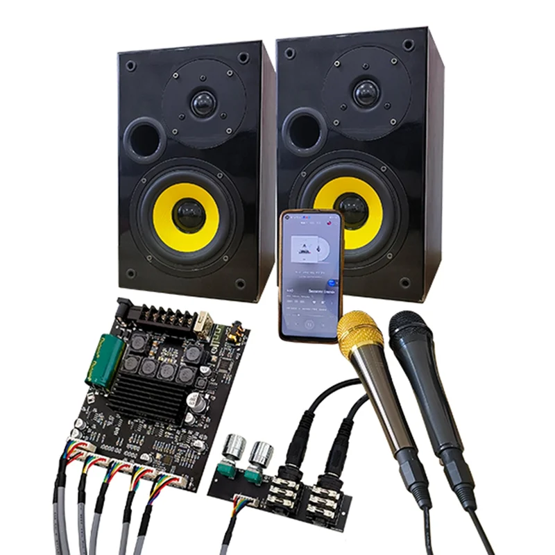 ZK-AM100F Lead Type KTV Microphone Audio System 2.1 Channel Bluetooth Power Amplifier Board 50+50+100W
ZK-AM100F Lead Type KTV Microphone Audio System 2.1 Channel Bluetooth Power Amplifier Board 50+50+100W