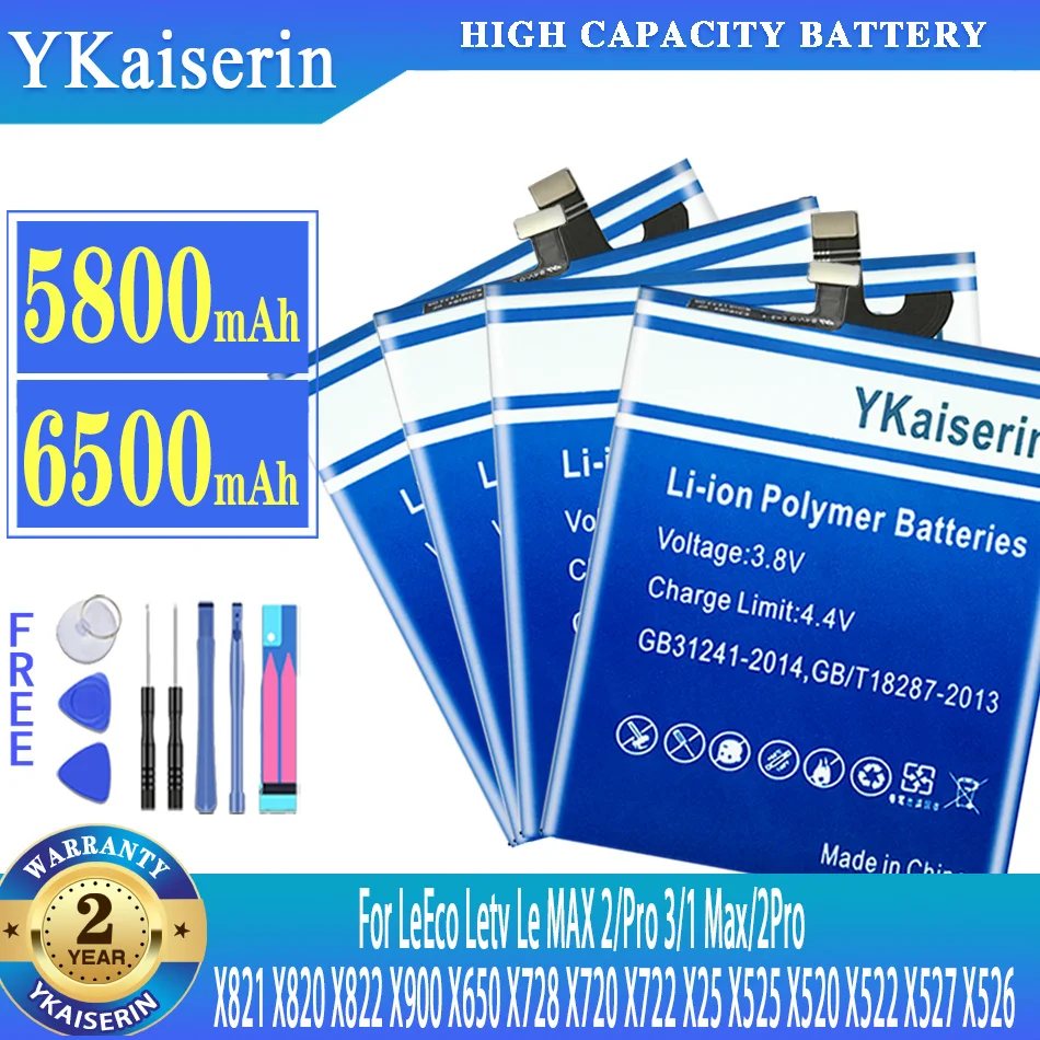 

YKaiserin LT633 LTF21A LTF23A LTF26A LTH21A Battery For LeEco Letv Le MAX 2 Pro 3 1 X821 X900 X650 X728 X720 X525 X520 X527