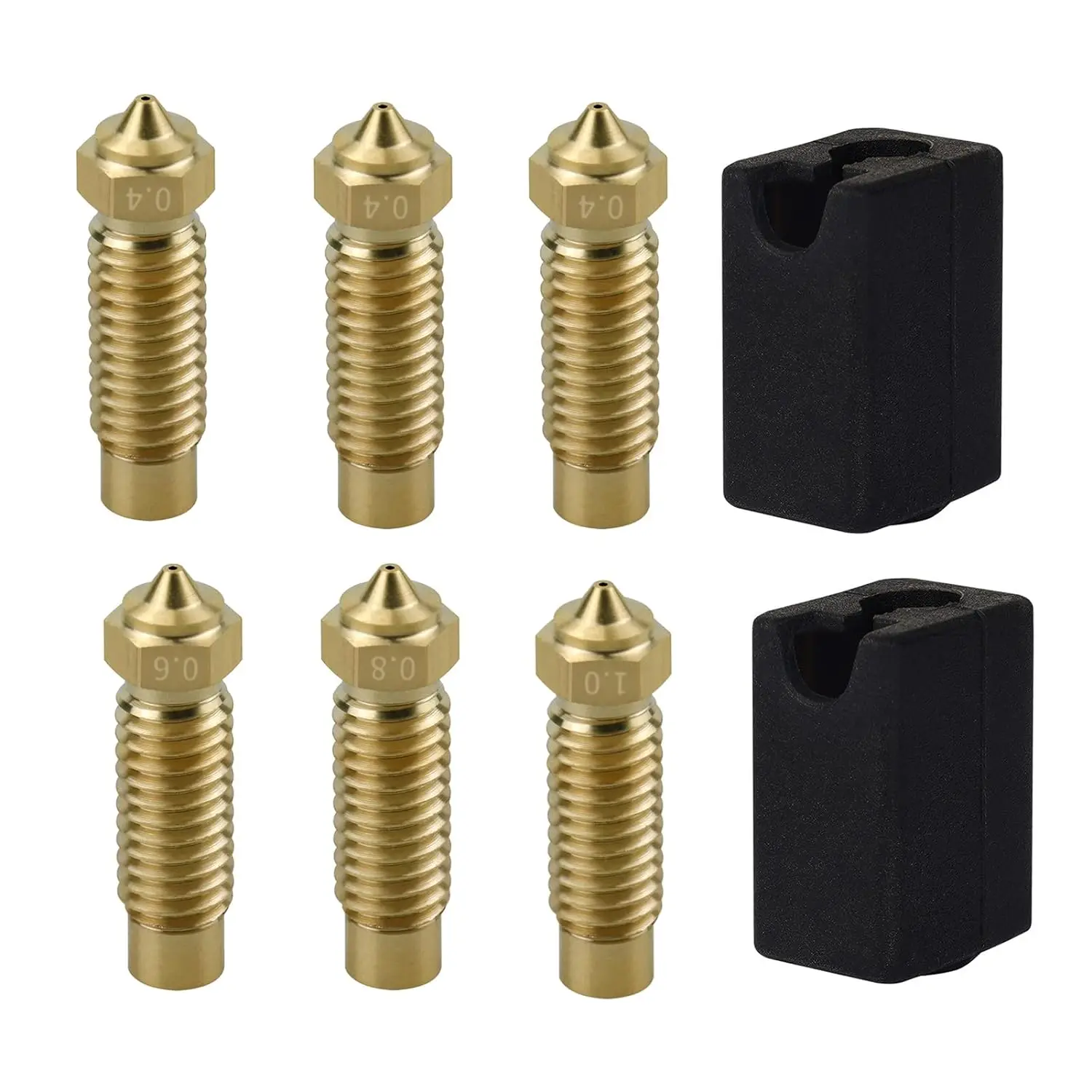 8-Pack Multi Size Nozzles Silicone Cover Socks Hotend Spare Brass Nozzle 0.4/0.6/0.8/1.0 F Elegoo Neptune 4 MAX/Neptune4 Plus
8-Pack Multi Size Nozzles Silicone Cover Socks Hotend Spare Brass Nozzle 0.4/0.6/0.8/1.0 F Elegoo Neptune 4 MAX/Neptune4 Plus