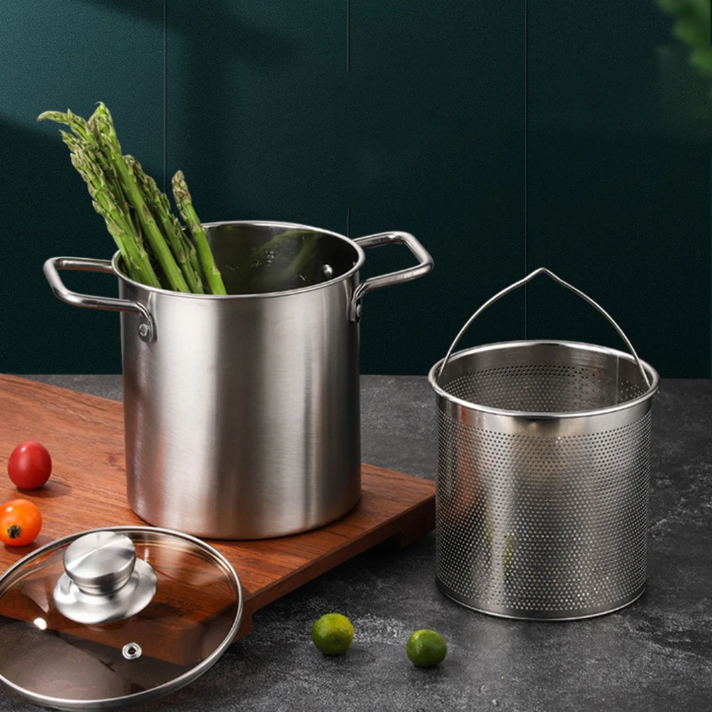 Tempura French Fries Fryer Stainless Steel Deep Frying Pot Chicken Fried Pan Strainer Fritadeira Kitchen Cooking Tool Oil Filter
Tempura French Fries Fryer Stainless Steel Deep Frying Pot Chicken Fried Pan Strainer Fritadeira Kitchen Cooking Tool Oil Filter