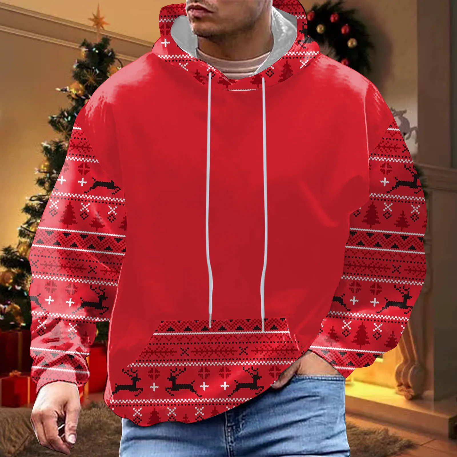 Men'S Autumn And Winter Christmas Sweatshirt Fashion Printing Oversized Hooded Pocket Long Pullover Long Sleeve Sweater
Men'S Autumn And Winter Christmas Sweatshirt Fashion Printing Oversized Hooded Pocket Long Pullover Long Sleeve Sweater