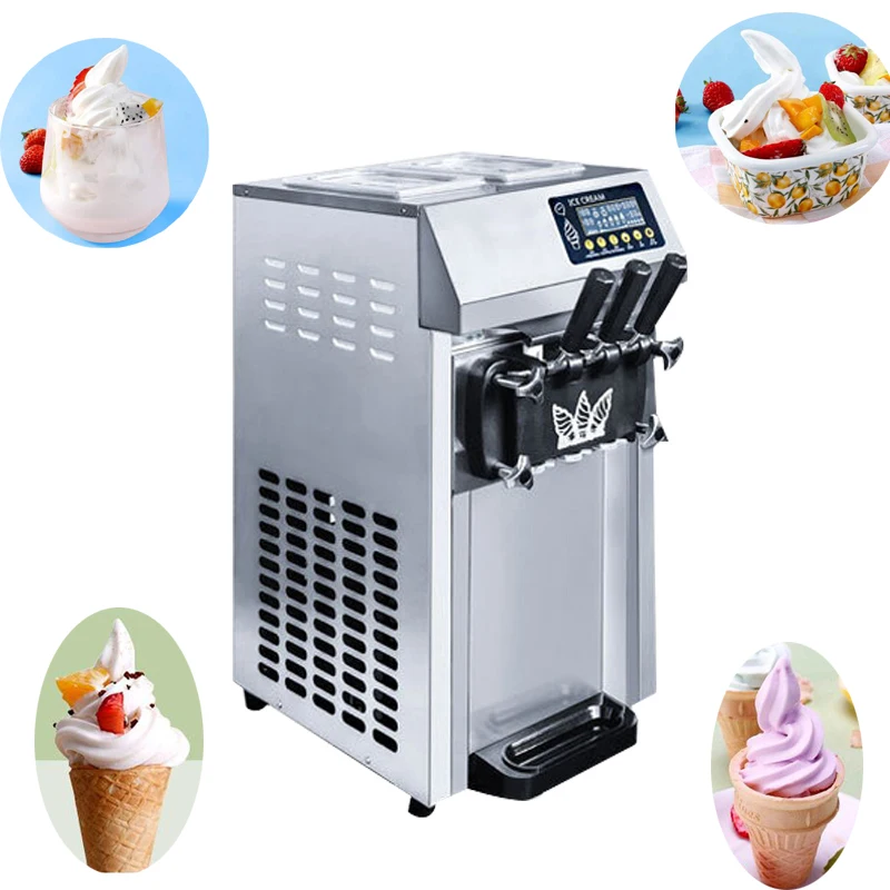 PBOBP Commercial Desktop Soft Ice Cream Maker 2+1 Mixed Flavor Ice Cream Machine Sweet Cone Ice Cream Equipment
PBOBP Commercial Desktop Soft Ice Cream Maker 2+1 Mixed Flavor Ice Cream Machine Sweet Cone Ice Cream Equipment