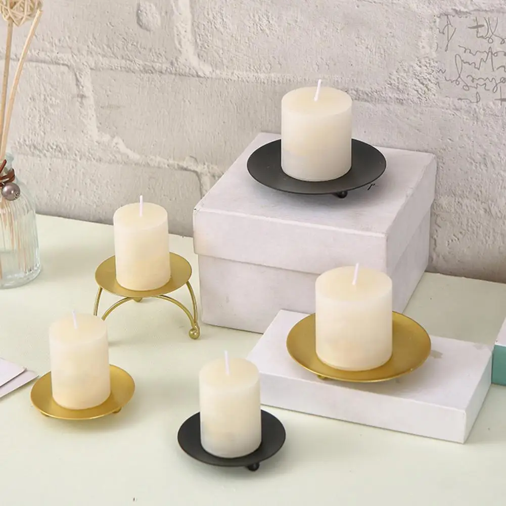 Candle Holder Anti-rust Good-looking Sturdy Creative Novelty Wedding Props Iron Golden Color Black Candle Tray Household Supply
Candle Holder Anti-rust Good-looking Sturdy Creative Novelty Wedding Props Iron Golden Color Black Candle Tray Household Supply