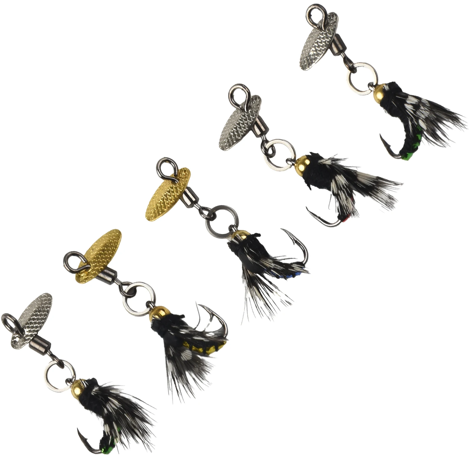 5pcs Fly Hooks Modified Rotating Melon Sequins Fly Hook Set Flying Small Sequins Simulation Fake Bait Fishing Accessories
5pcs Fly Hooks Modified Rotating Melon Sequins Fly Hook Set Flying Small Sequins Simulation Fake Bait Fishing Accessories