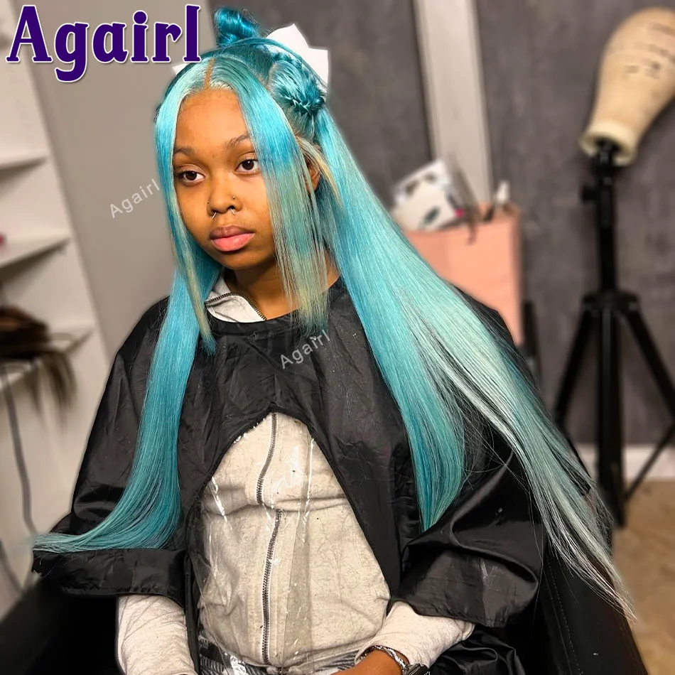 Sky Blue Transparent 13X6 13x4 Lace Front Wig Human Hair 613 Colored Bone Straight Lace Frontal Wigs For Black Women 200 Density
Sky Blue Transparent 13X6 13x4 Lace Front Wig Human Hair 613 Colored Bone Straight Lace Frontal Wigs For Black Women 200 Density