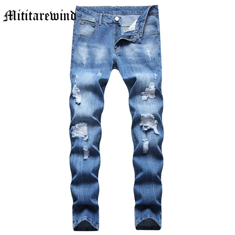 Spring And Autumn Hole Ripped Men's Y2k Pants Blue Simple Slim Leg Vintage Retro Jeans Straight Distressed Wash Male Trousers
Spring And Autumn Hole Ripped Men's Y2k Pants Blue Simple Slim Leg Vintage Retro Jeans Straight Distressed Wash Male Trousers