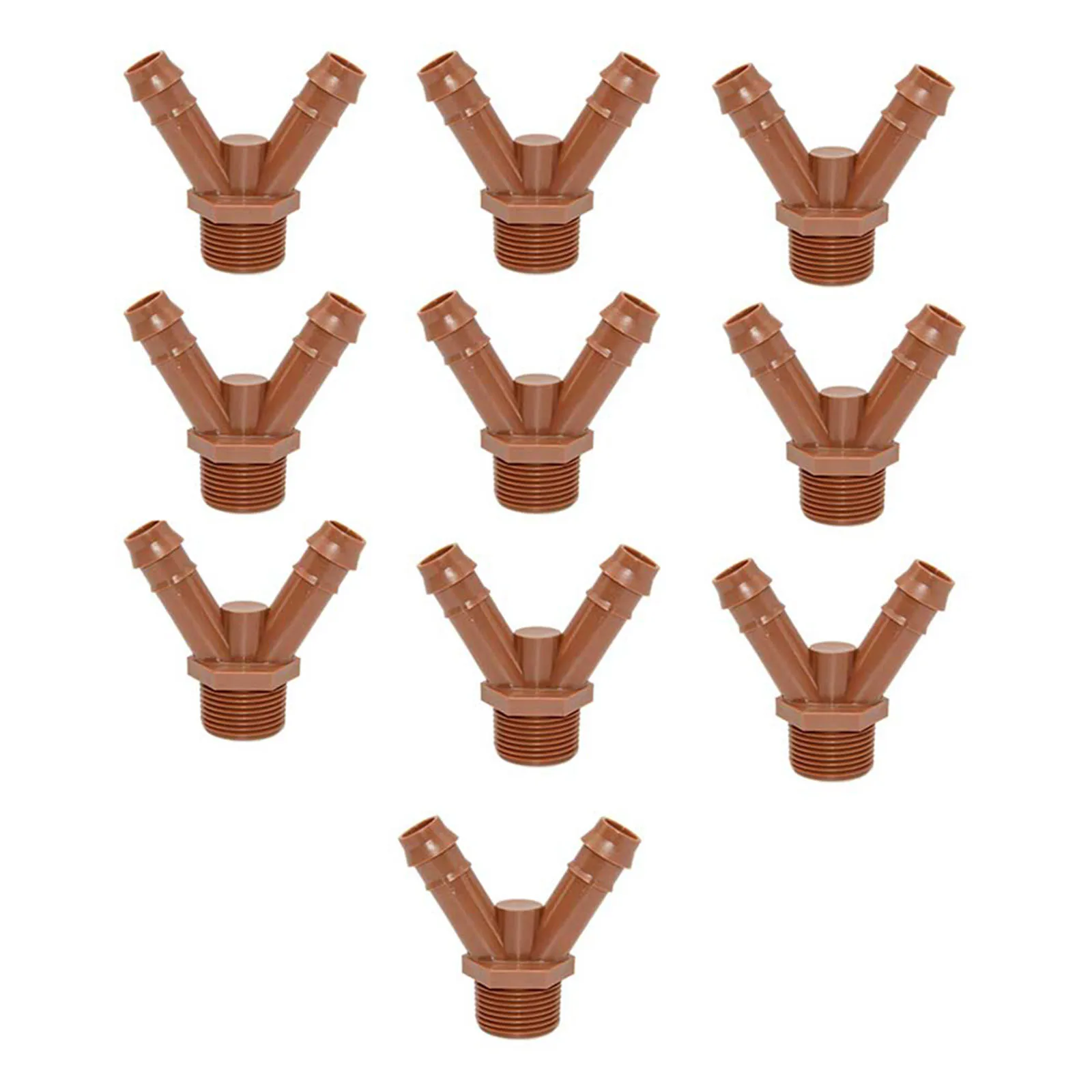 10pcs Plastic Pipe Fitting Y-type Bypass 3/4” Male Thread De17mm Tee Splitter Water Connector Joint Adapter For Home Garden
10pcs Plastic Pipe Fitting Y-type Bypass 3/4” Male Thread De17mm Tee Splitter Water Connector Joint Adapter For Home Garden