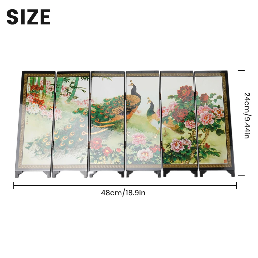 Privacy Decor Divider Wood Folding Partition Commemorative Gift Screen Peacock Ornament 6-Panel Useful Suitable New
Privacy Decor Divider Wood Folding Partition Commemorative Gift Screen Peacock Ornament 6-Panel Useful Suitable New
