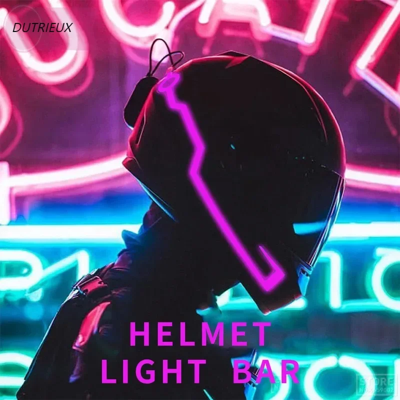 

A Pair Motorcycle Helmet Capacete De Moto Light Riding Signal EL Strip Kit Bar DIY Helmet Led Strip Reflector Cold Light Fil
