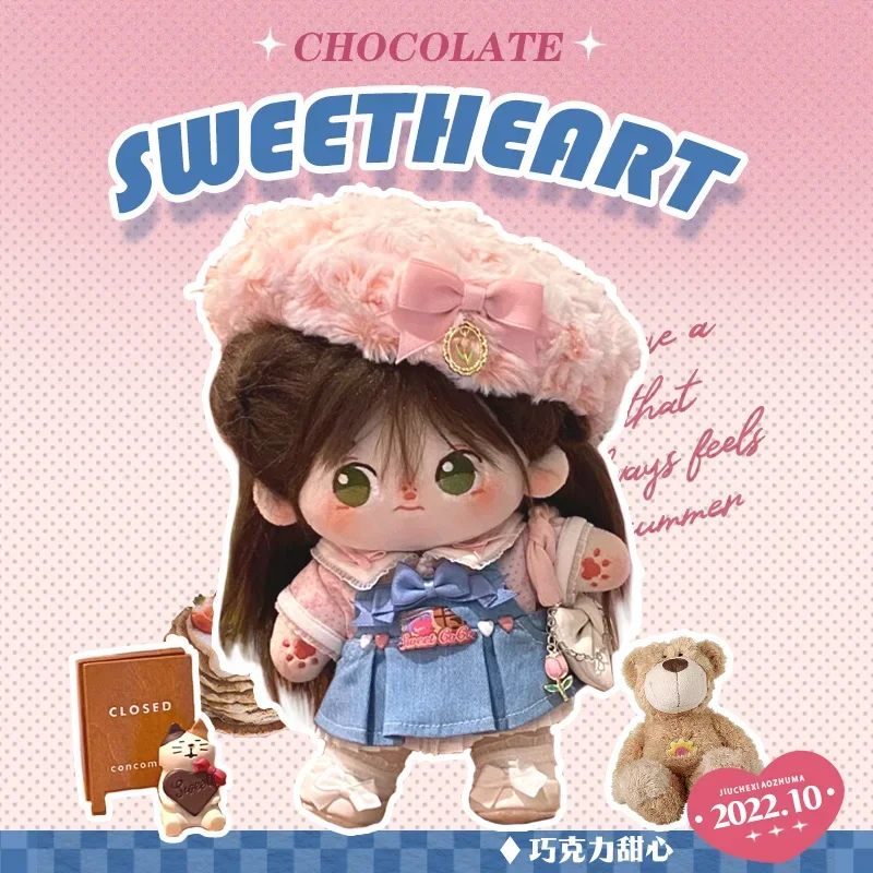20cm 4pc/set Doll Clothes Chocolate Sweetheart Suit Soft Flower Hat Dolls Outfit Toys Doll's Accessories Cos Suit
20cm 4pc/set Doll Clothes Chocolate Sweetheart Suit Soft Flower Hat Dolls Outfit Toys Doll's Accessories Cos Suit