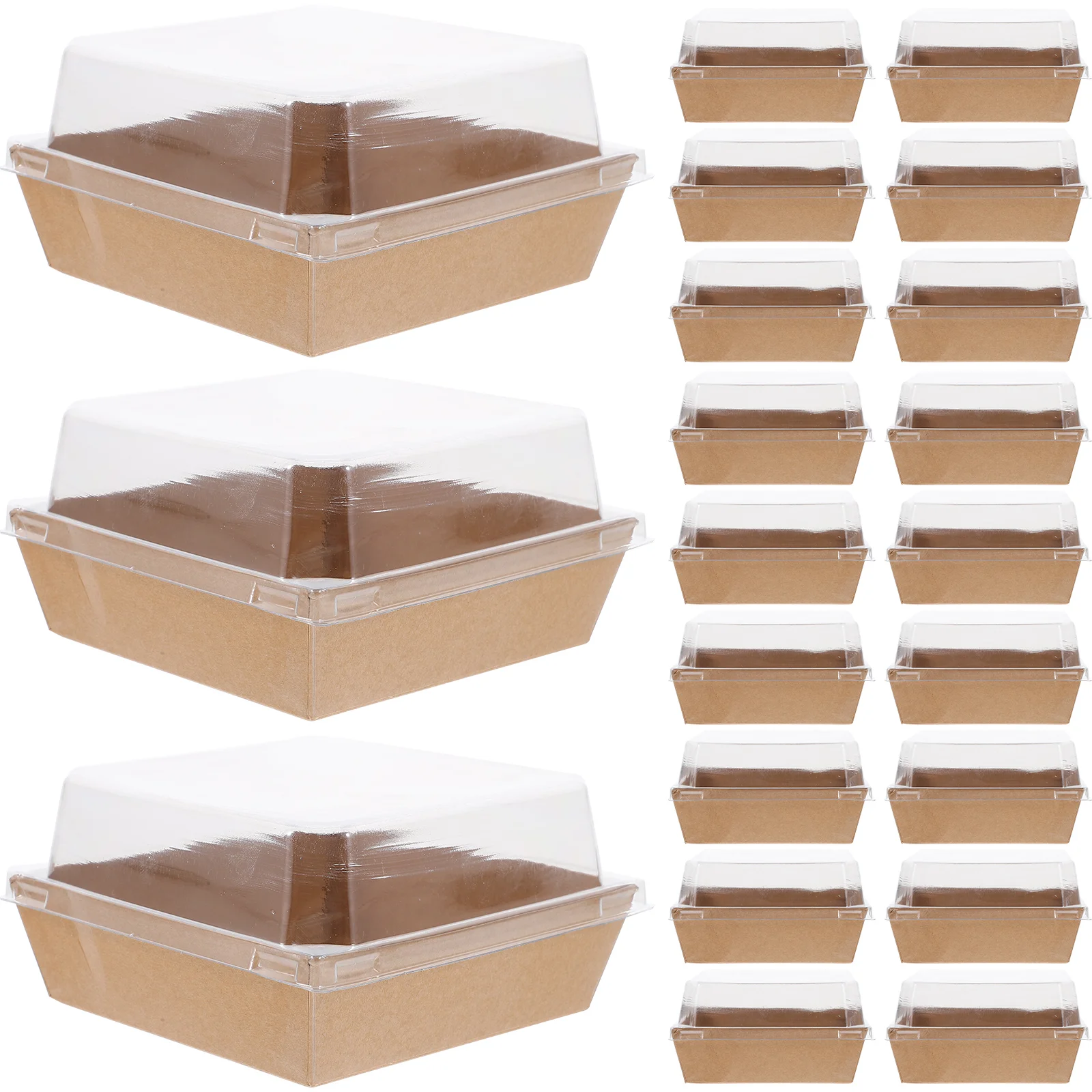

Sandwich Packing Paper Cake Box Bread Salad Packing Box With Lid Sandwich Packaging Cake Pastry Bread Fruit Salad Box
