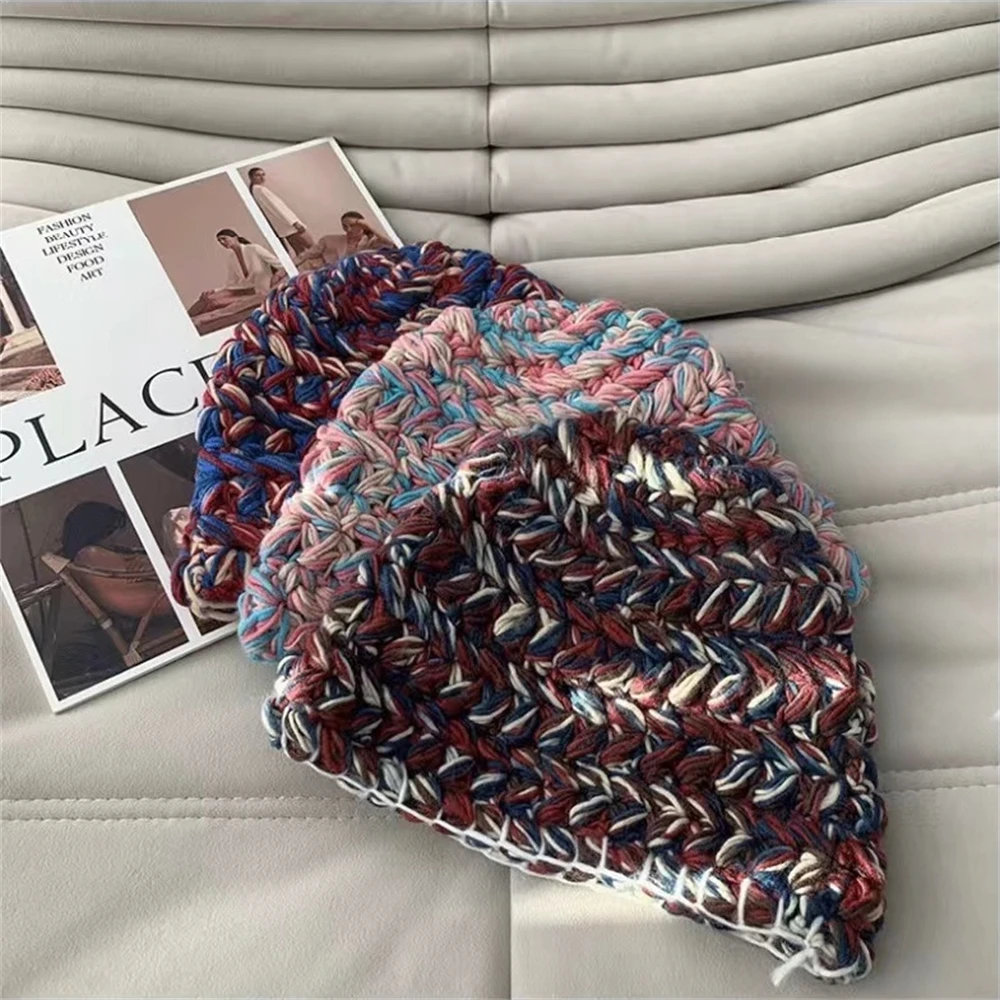 Autumn Winter Woolen Knitted Ear Protection Hat Thickened Rainbow Gorgeous Matching Color Caps Outdoor Warm Clothing Accessories
Autumn Winter Woolen Knitted Ear Protection Hat Thickened Rainbow Gorgeous Matching Color Caps Outdoor Warm Clothing Accessories