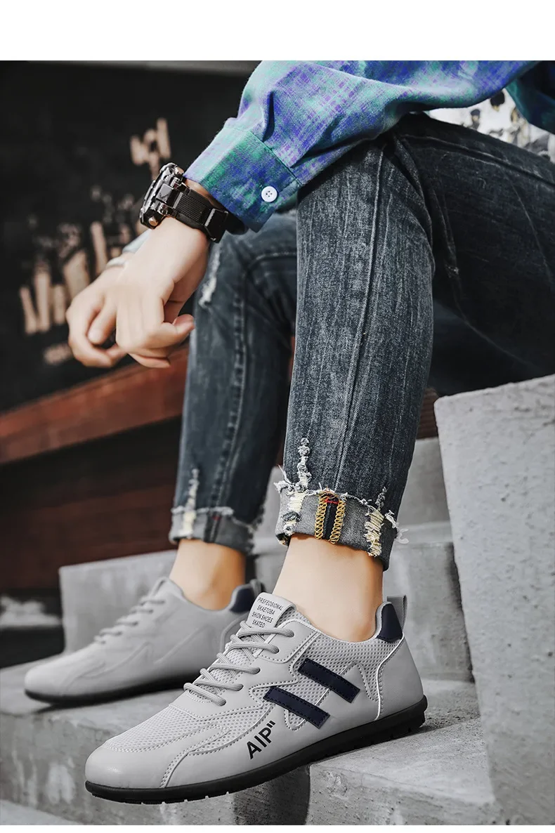 Men's Breathable Summer Sporty Casual Shoes Lightweight Versatile Soft Bottom Single Shoes PVC Outsole round Toe Non-Leather Men's Breathable Summer Sporty Casual Shoes Lightweight Versatile Soft Bottom Single Shoes PVC Outsole round Toe Non-Leather