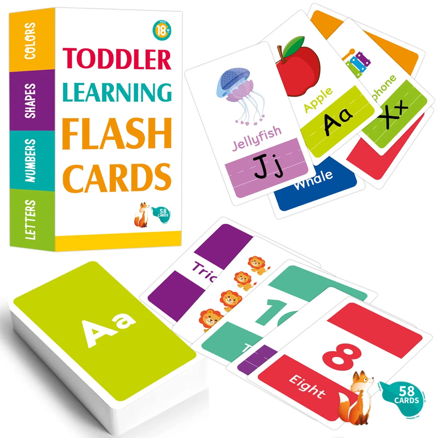 Early Learning Alphabet Cards for Children 2-4 years Old Learn English Cards for Numerically Shaped Animals
Early Learning Alphabet Cards for Children 2-4 years Old Learn English Cards for Numerically Shaped Animals