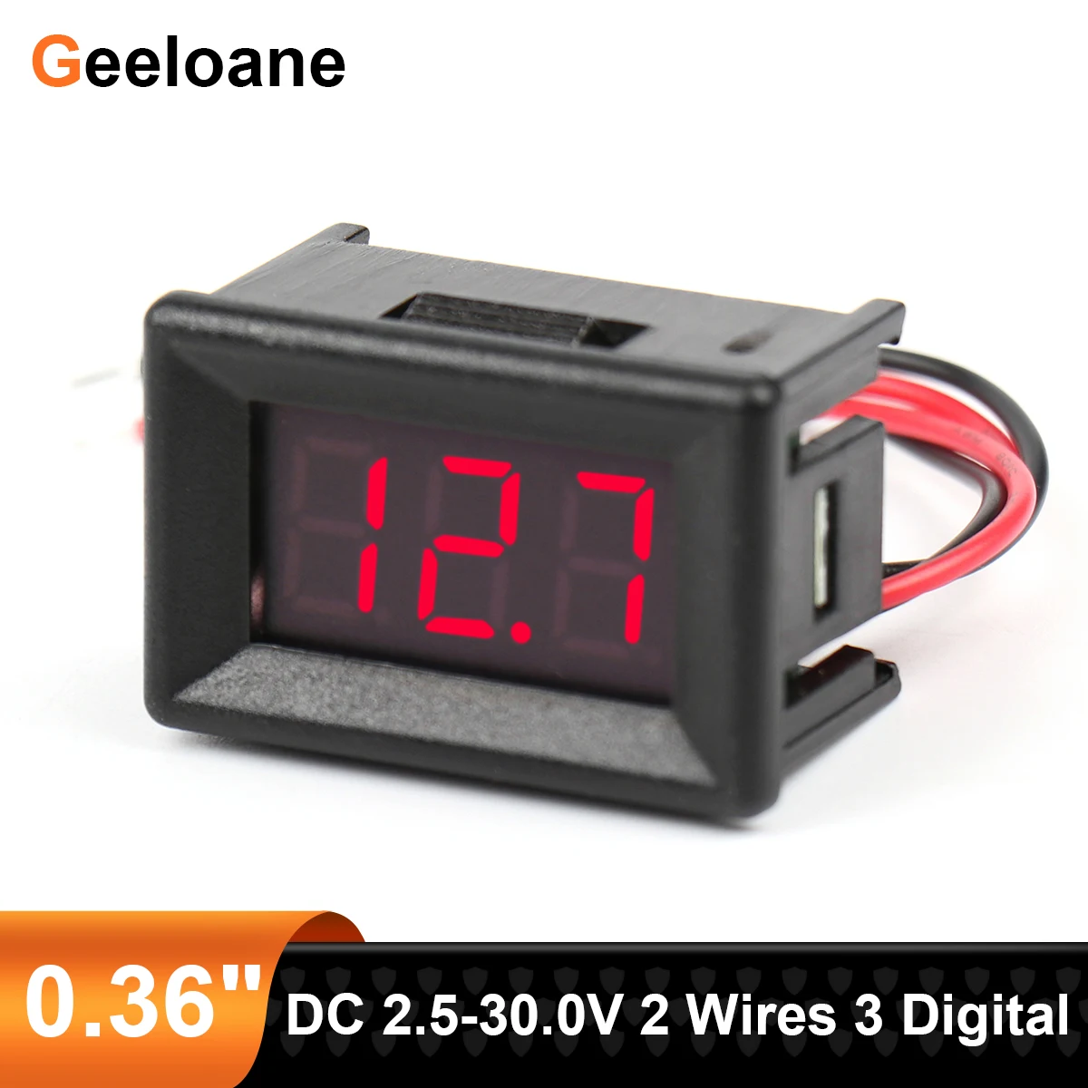 0.36" LED Digital Tube Voltmeter DC 2.5-30.0V 2 Wires 3 Digital Display Meter DIY High-Precision Anti-Guarantee
0.36" LED Digital Tube Voltmeter DC 2.5-30.0V 2 Wires 3 Digital Display Meter DIY High-Precision Anti-Guarantee