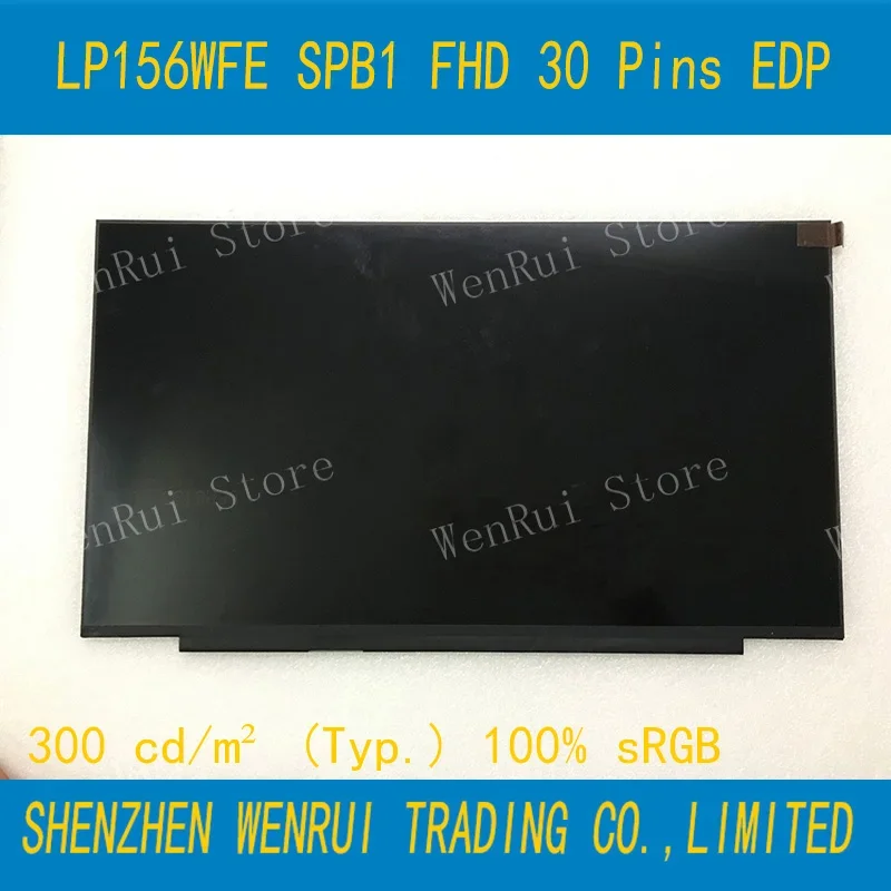 

15.6" Laptop LCD Screen 100% sRGB LP156WFE-SPB1 fit N156HCA-EA3 N156HCE-EN1 LQ156M1JW01 LED Matrix IPS Display 1920x1080 30pins