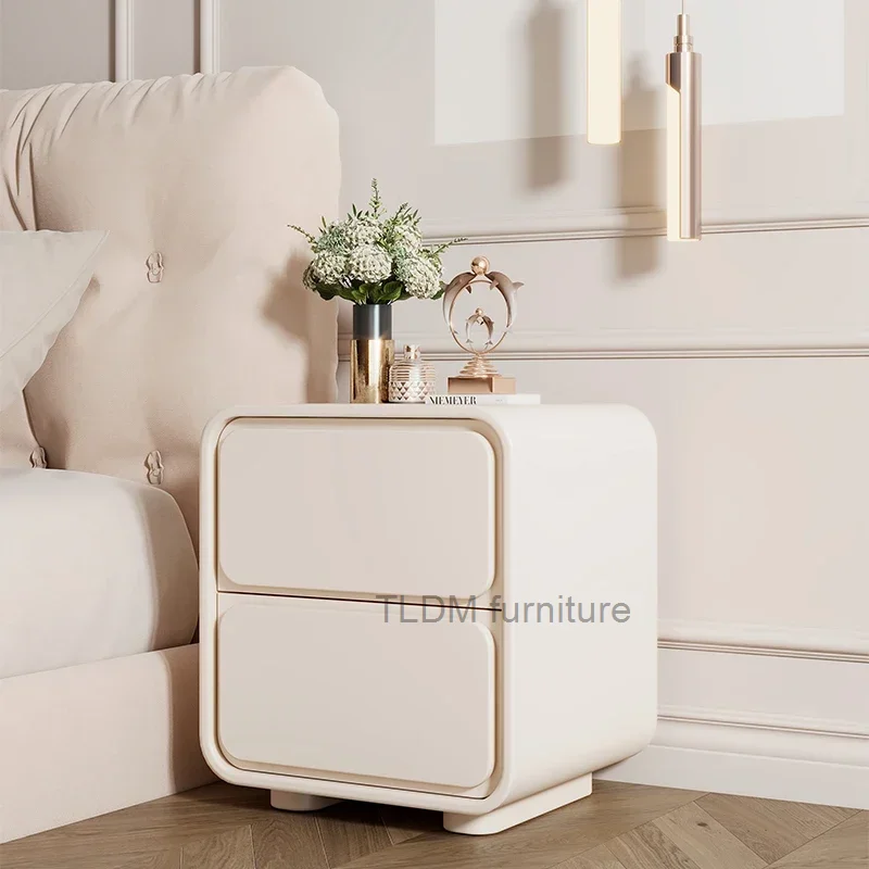 Nordic Style Bedside Table Solid Color Wooded Side Storage Cabinet Leather Bedroom Nightstands Free Installation End Table 
Nordic Style Bedside Table Solid Color Wooded Side Storage Cabinet Leather Bedroom Nightstands Free Installation End Table