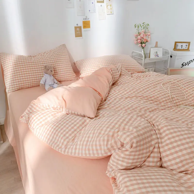 Fashion Bedding Set White Green Double Bed Linens Nordic Duvet Cover Pillowcase Queen Size Flat Sheet Classic Grid Kids Winter
Fashion Bedding Set White Green Double Bed Linens Nordic Duvet Cover Pillowcase Queen Size Flat Sheet Classic Grid Kids Winter