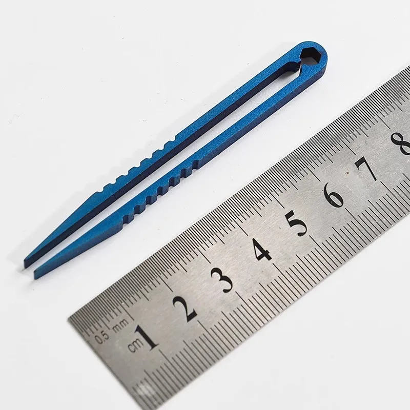 

Outdoor EDC Mini Lightweight and Compact Tool Titanium Alloy Tweezers TC4 Small Tweezers CNC Machining Clamps Buy More Discounts