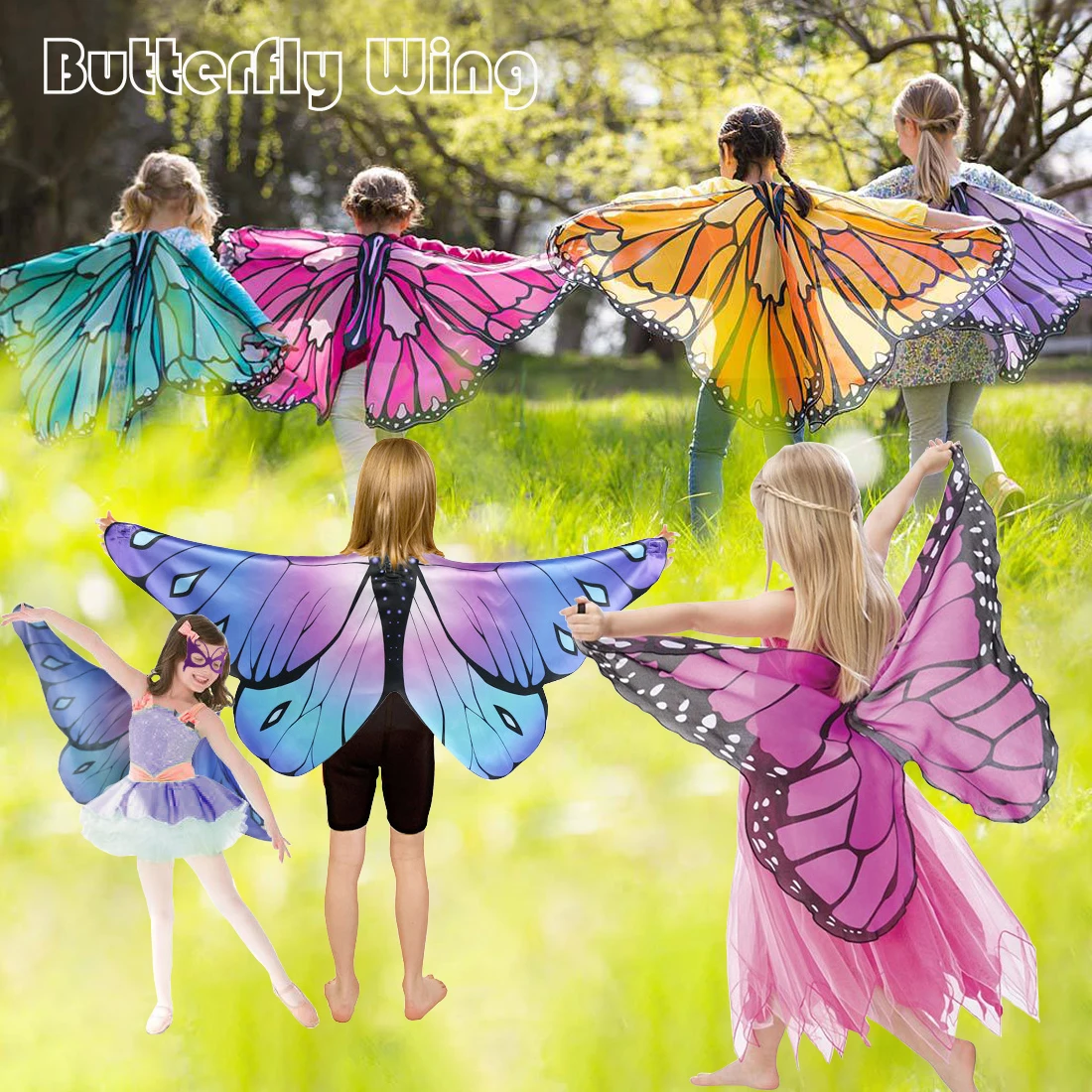 Dance Fairy Wings Colorful Butterfly Costume Christmas Halloween Festival Performance Circus Birthday Party Show Children's Gift
Dance Fairy Wings Colorful Butterfly Costume Christmas Halloween Festival Performance Circus Birthday Party Show Children's Gift