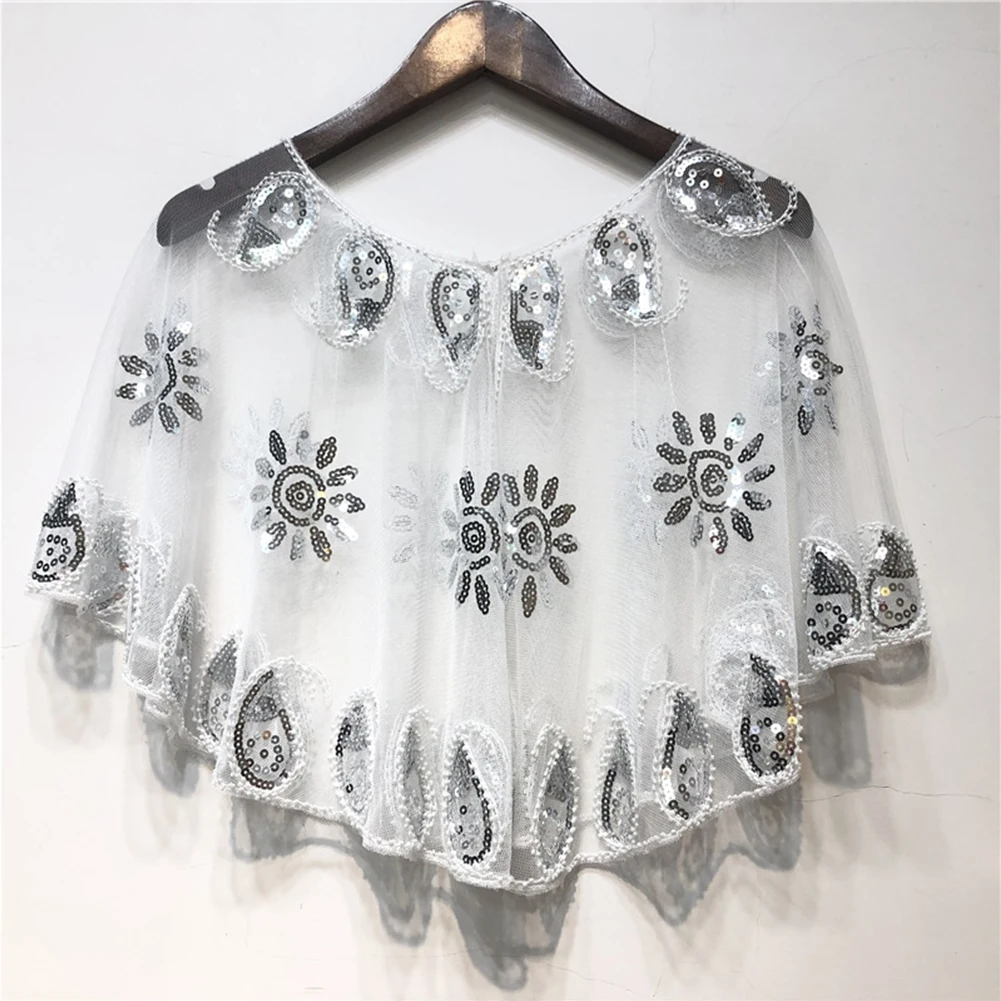 Women Vintage Boutique Sequin 1920s Retro Shawl Flapper Deco Evening Party Cape Shiny Evening Cape Cover Up Wedding Dress Shawl
Women Vintage Boutique Sequin 1920s Retro Shawl Flapper Deco Evening Party Cape Shiny Evening Cape Cover Up Wedding Dress Shawl